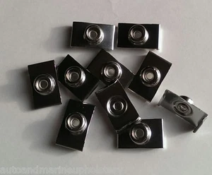Paquete de 10 clips de parabrisas de 7/8" con pernos a presión barco lona acero inoxidable - Imagen 1 de 1