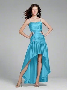❤️ ALFRED ANGELO 6 BLUE 7224 DRESS PROM BRIDESMAID PARTY HI-LO FORMAL DRESS ❤️ - Picture 1 of 1