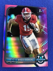 2022 #83 Brock Bowers Bowman University Pink Chrome 1st Refractor