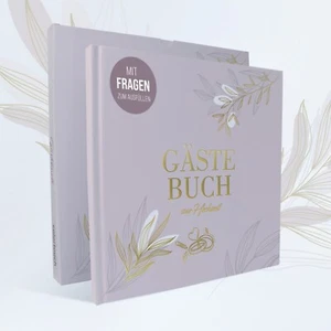 Gästebuch Hochzeit mit Fragen zum Ausfüllen 104 Seiten Hochzeitsgästebuch - Bild 1 von 7