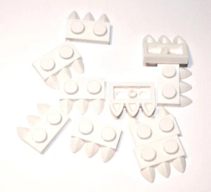 10x LEGO® Platte 1x2 mit 3 Zähnen/Klauen/Krallen seitlich 15208 NEU Weiß - Bild 1 von 1