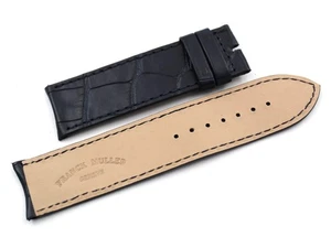 Franck Muller Blue Alligator Leather Strap 22/22Mm High Quality Curved Lugs - Picture 1 of 4