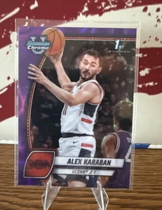 2024-25 Bowman U Chrome Alex Karaban 1st Bowman Purple Lava Refractor UCONN NCAA - Bild 1 von 2
