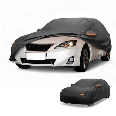 Cubierta de coche para todo tipo de clima para Lexus IS sedán negra 190T-PU con cremallera izquierda Foto 1 de 4