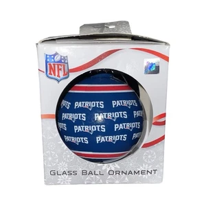 New England Patriots Ornamento Natalizio Palla di Vetro NFL Licenza SPEDIZIONE GRATUITA - Foto 1 di 7