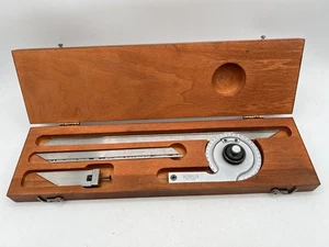 Starrett C359 Precision Universal Bevel Vernier Protractor 7" & 12" Blades READ - Picture 1 of 14