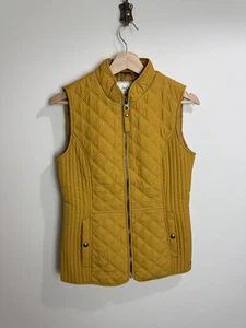 Joules Minx Quilted Gilet Waistcoat Size 8 Mustard Yellow Country Pockets - Picture 1 of 11