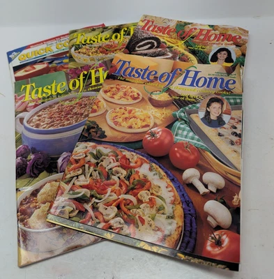 LOT OF 5 Taste Of Home Magazine Cookbook Recipes 1990s Colored Softcover VTG - Image 1 of 4