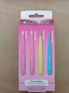 (7) Brushworks 4-teiliges Kombi-Pinzetten-Set, Neon, neu - Bild 1 von 2