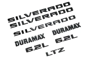 Genuine OEM Chevrolet Silverado 1500 LTZ Premium - Black Badge Lettering Kit - Picture 1 of 2