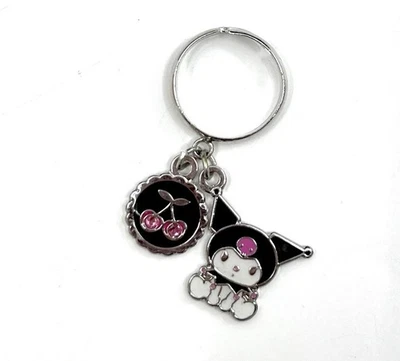 Anillo ajustable vintage 2010 Kuromi encanto cereza Sanrio Nakajima EE. UU. Kawaii Y2K Foto 1 de 2