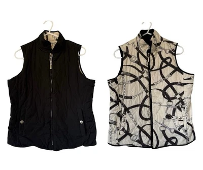Chaleco Reversible Lauren Ralph Negro Para Mujer Talla S Ecuestre Foto 1 de 4
