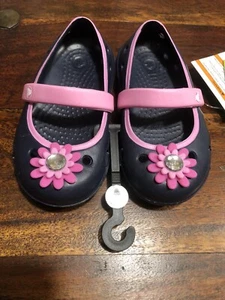 New Crocs Girls/Kids' Keeley Petal Charm Flats Ballet Size  C6 - Picture 1 of 12