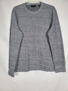 VINCE GREY GRAY WAFFLE KNIT THERMAL CREWNECK PULLOVER MENS MEDIUM MSRP $155 - Picture 1 of 8