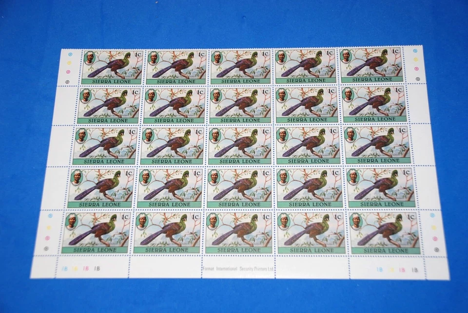 TOURACO Bird - Sierra Leone - MNH partial Sheet of 25, 1980 SC #463 - Image 1 of 2