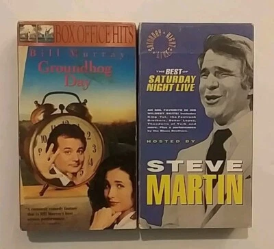 Groundhog Day & Best Of Saturday Night Live Steve Martin VHS Tapes - Image 1 of 3