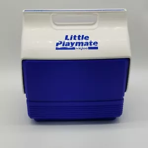 Enfriador personal Little Playmate de Igloo de colección azul blanco hecho en EE. UU. - Imagen 1 de 8