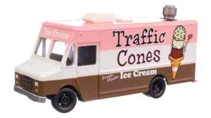 NEW Walthers Morgan Olson(R) Route Star Van - Traffic Cones Ice Cream Food Truck - Picture 1 of 2