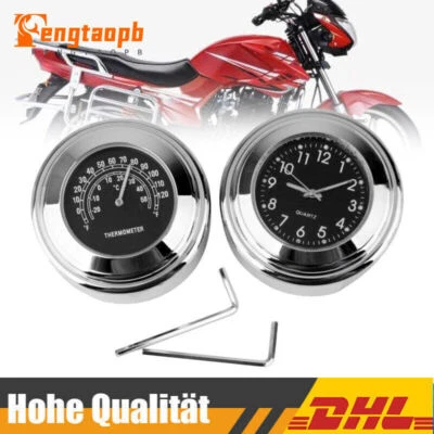 7/8 '' Motorraduhr Uhr Uhren Clock für Motorrad Lenkeruhr Fahrrad Wasserdicht DE - Bild 1 von 4