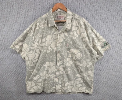 Vintage Local Motion Men's Floral Hawaiian Aloha Print Golf USA Button Shirt XXL - Image 1 of 4