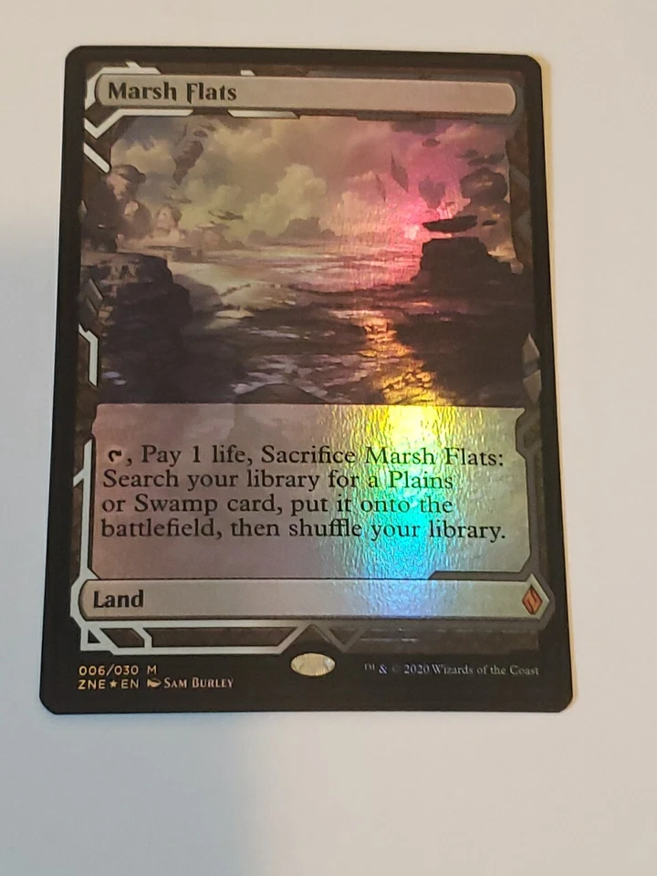 1x FOIL MARSH FLATS Zendikar Rising Expeditions 006/030 M Magic MTG NM x1 - Image 1 of 1