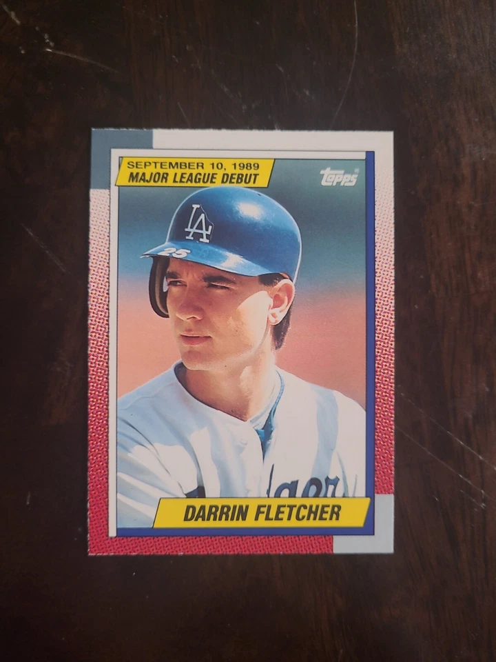 1989 Topps Major League Debut Darrin Fletcher RC #38 Los Angeles Dodgers Rookie - Image 1 of 1