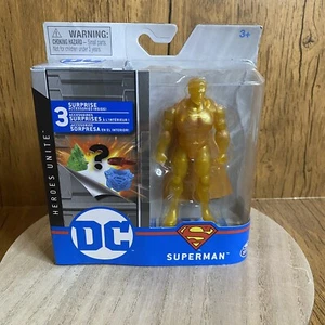 Spin Master DC Heroes Unite Gold Superman 4" Actionfigur Selten Neu Originalverpackt - Bild 1 von 4