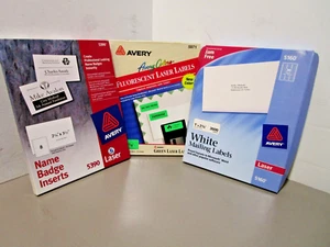 Avery Laser Assortimento 5160 Etichetta postale 5390 Distintivo nome 5971 Etichetta verde - Foto 1 di 8