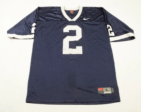 Vintage Nike Penn State Nittany Lions Navy Blue #2 Football Jersey Mens L Cover