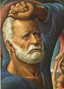 Guy Rowe. "Jephthah". Vintage 1949 Religious Biblical Lithograph Print. 9 X 12 - Picture 1 of 1