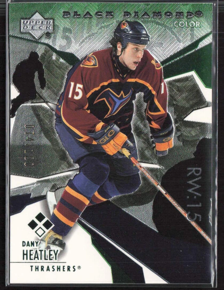 2003-04 Upper Deck Black Diamond #138 Dany Heatley Green /100 - Image 1 of 2