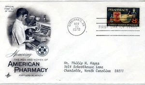 Sc# 1473 8c Apotheke Cincinnati 10. November 1972 Kunsthandwerk Adresse - Bild 1 von 1