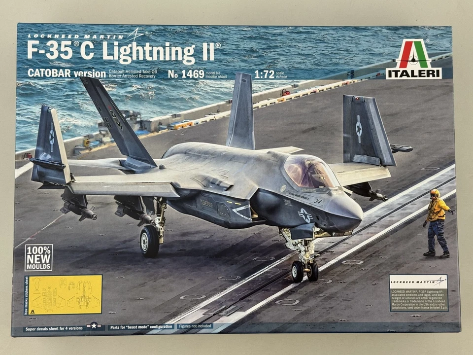 Italeri Lockheed Martin F-35C Lightning II CATOBAR Version 1:72 1469 Modeling - Image 1 of 1