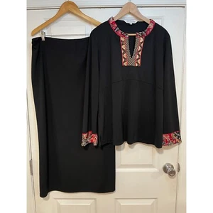 Uniforme John Paul Richard Maxi Gonna Lunga Grafica Set Bordo Nero XL Maniche Lunghe - Foto 1 di 14
