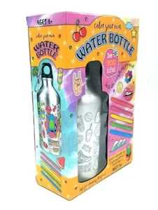 Color Your Own Water Bottle beYOUtiful Color Brand New Kit Set Crafts Markers 6+ - Picture 1 of 4