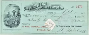 1897 TYRONE, PENNSYLVANIA J. L. MITCHELL MINING ROYALTON - Picture 1 of 1