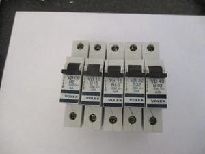 VOLEX VB06 B6/ VB16 B16/ VB32 B32 /VB40 B40 6KA MONOPOLARE MCB'S BS60898 - Foto 1 di 1