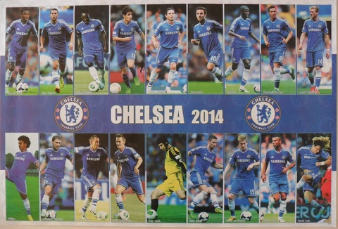 FC CHELSEA "18 SHOTS OF 2014 PLAYERS" POSTER - Terry,Lampard,Essien,Oscar,Hazard Cover