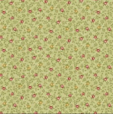 Henry Glass Spring Is In The Air Spring Rose Bud Toss Green Fabric By The Yard