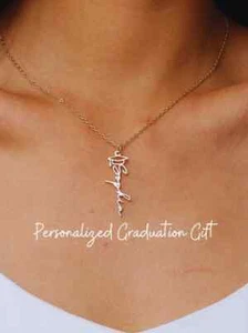 Personalisierte Abschlusskette mit Namen des Absolventen, College Abschluss Geschenk - Bild 1 von 8