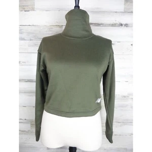 New Balance Crop Sweatshirt Army Grün S Small Damen - Bild 1 von 4
