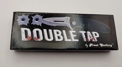 Cuchillo plegable Linerlock de acero inoxidable con clip para cinturón "Doble grifo" Foto 1 de 4