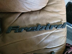 BLACK Firebird 93-02 Pontiac Firebird side door emblem letters plate badge - Picture 1 of 2