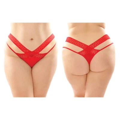 Fantasy Lingerie Microfiber Brazilian-Cut Panty w/ Criss-Cross Waistband 6-Pack - Image 1 of 3