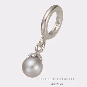 Echte endlose Sterlingsilber graue Perle Kugel Perle 43271-3 - Bild 1 von 1