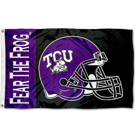 TCU Horned Frogs Football Helmet Large Outdoor Flag Cover