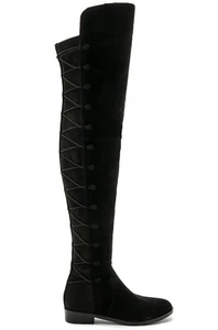 REVOLVE Vince Camuto Coatia Over The Knee Boots Black Suede lace up 38 EUR 7 AU - Picture 1 of 6