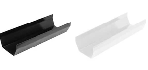 Square Line Guttering White Black or Brown Various Lengths Guttering 114mm - Picture 1 of 4