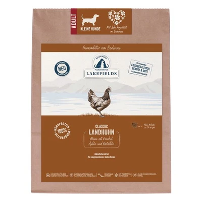 Lakefields Premium Trockenfleisch-Menü FÜR KLEINE HUNDE  Huhn Fenchel Äpfel 1 Kg - Bild 1 von 2