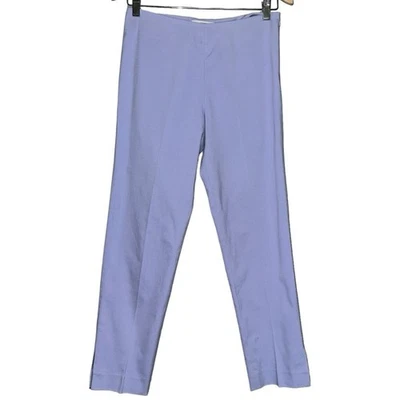 Женские светло-фиолетовые хлопчатобумажные льняные брюки Leggiadro размер 8 - Изображение 1 из 4